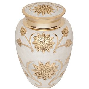 Urne funéraire de luxe en laiton pour cendres d'adultes, conteneur commémoratif, conçue avec une finition artistique haut de gamme - Product Image 3