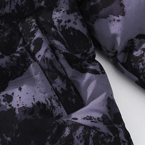 Blouson matelassé léger et décontracté pour homme Aussie Edge, noir et gris camouflage, col montant, fermeture éclair, rembourrage épais en coton pour l'hiver - Product Image 3