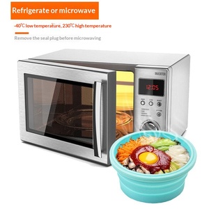 Portable Silicone Folding Bowl Food Grade Outdoor Picnic Preservation Box Travel Preservation Instant Noodle Bowl Extendable - Product Image 2