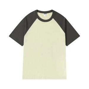 เสื้อยืดแขนสั้นผู้ชาย คอโอ ทรงปกติ ผ้าถักสีพื้น สไตล์ลำลอง สีเขียวและสีดำ - Product Image 1