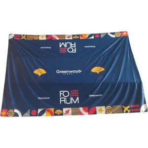 Bandera de Escritorio Inova Cross VNPT Azul de Poliéster con Impresión Digital, Asta de Aluminio, Duradera, para Actividades Promocionales - Product Image 6