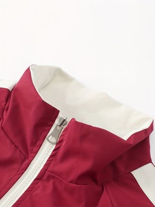 Chaqueta Reversible con Capucha para Hombre y Mujer, Diseño en Contraste de Color, Desmontable, Transpirable, Cortavientos, Cuello Alto, Estilo Deportivo - Product Image 4