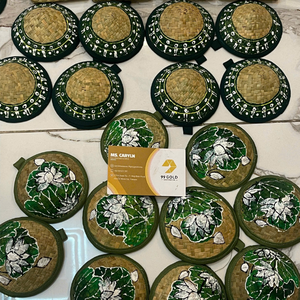 Porte-clés artisanal rustique en herbe naturelle, souvenir du Vietnam, fait main, vente en gros, logo personnalisé, cadeau pour touristes - CARYLN - Product Image 1