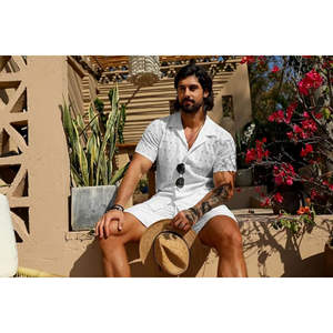 Ropa Deportiva de Verano para Hombre, Conjunto de Camiseta de Manga Corta y Pantalones Cortos, 2 Piezas, Trajes Deportivos para Correr - Product Image 4