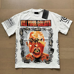 เสื้อยืดคุณภาพสูงสั่งทำพิเศษ ลายโกธิคสตาร์ เสื้อยืดผู้ชาย สกรีนโลโก้ได้ สไตล์สตรีทแวร์ ราคาส่ง โรงงานผลิตผ้าฝ้ายแบบ OEM - Product Image 6