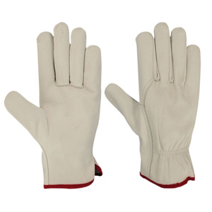Goatskin Leather <b>Driver</b> Work <b>Gloves</b> with Cut Protection Grain Texture Heat Resistance Great for Tough Jobs - Product Image 1