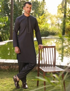 Shalwar Kameez pour hommes, manches longues, vêtements islamiques, tissu doux et confortable, coupe ample moderne, fabrication sur mesure - Product Image 1