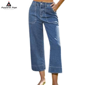 <b>Top</b> Quality Latest Design Women Jeans Capris Wholesale Design Your Own Women Pants Made In Pakistan - Product Image 6