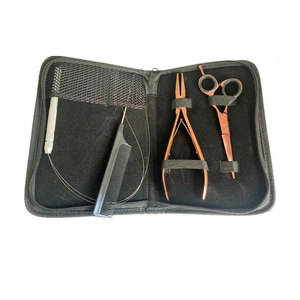 Kit de Herramientas Premium para Extensiones de Cabello con Logotipo Personalizado, Micro Anillos, Aguja de Bucle, Tubo, Alicates, Acero Inoxidable Profesional - Product Image 2