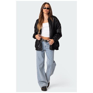 Nouvelle édition - Veste en cuir de moto Avirex pour femme, coupe classique, haute qualité, collection hiver, broderie, imperméable, coupe-vent - Product Image 2