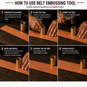 Leather Embossing <b>Roller</b> for Belts Wallets & Straps | Solid Brass Scale Pattern Embossing Wheel | Professional Leathercraft Tool - Product Image 4