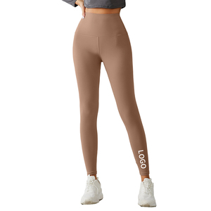 Cheap Price Women Breathable High Waist Sporty <b>Seamless</b> Yoga <b>Leggings</b> Scrunch Butt Stretched Quick Dry Solid Knitted Full Length - Product Image 2