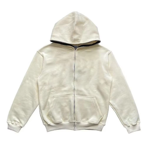 OEM 2026 Sweat à capuche unisexe oversize à fermeture éclair intégrale, style streetwear, imprimé camouflage requin, en coton épais 100%, pour homme, collection décontractée - Product Image 3