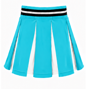 Jupe plissée bleu ciel pour femmes, taille haute, uniforme d'équipe athlétique, performance de danse, entraînement, compétition, vêtements de sport - Product Image 2