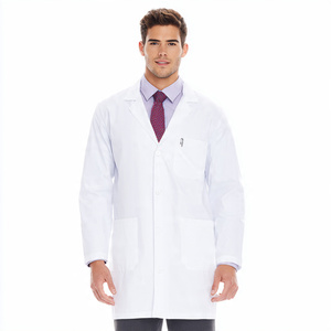 Blouse de laboratoire professionnelle unisexe, durable, à manches longues, tricotée, respirante et confortable - Product Image 6