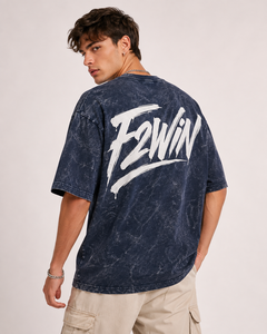เสื้อยืดโอเวอร์ไซส์ทรงหลวม คอตตอน 100% พิมพ์ลายโลโก้แบบพัฟฟ์คุณภาพสูงสำหรับผู้ชาย ระบายอากาศได้ดี รับผลิตแบบ OEM - Product Image 3