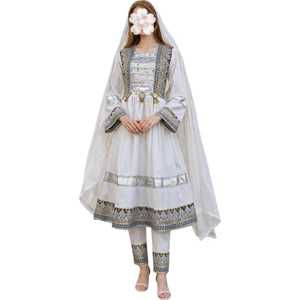 Most Trending Traditional Festive Wear Afghani Women <b>Dresses</b> Suits Handmade Embroidered <b>Sequined</b> Lace Natural Afghan Kuchi <b>Dress</b> - Product Image 1