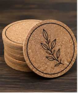 Wood Drink Coasters Round Cup <b>Mat</b> Set Table Protector <b>Bar</b> Accessories Home Use - Product Image 3