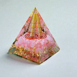 Novedad 2026: Pirámide de Orgón Nubian de Cuarzo Rosa, Generador de Energía, 70-75mm, con Ágata Grabada, Orgonita, Gema Tallada para Sanación EMF - Product Image 1