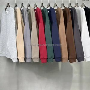 เสื้อสเวตเชิ้ตผ้าฝ้ายแท้ 100% สำหรับผู้หญิง ระบายอากาศได้ดี คอกลม มีฮู้ด หนานุ่ม สีพื้น สำหรับฤดูหนาว-ขายส่ง - Product Image 6