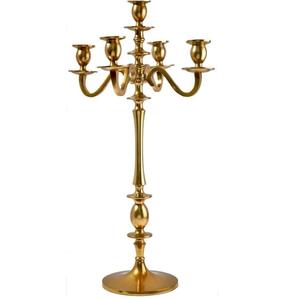 Candélabre en laiton indien pour mariage, centre de table, finition argentée, porte-bougie en métal - Product Image 3