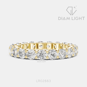 Bague de mariage ronde 1,995 carats, bijoux fins, certifiée IGI, or blanc 14 carats, diamant de laboratoire, bague de fiançailles et d'anniversaire - Product Image 5