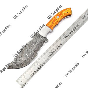 Couteau de chasse/camping/sauvetage multifonctionnel robuste en acier Damas, personnalisable OEM/ODM, à lame pleine, par UA Supplies - Product Image 4