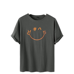เสื้อยืดแขนสั้นสีเทาเข้ม ยูนิเซ็กซ์ คอกลม ทรงปกติ ผ้าฝ้ายเจอร์ซีย์ 100% พิมพ์ลายสกรีน ระบายอากาศได้ดี - Product Image 6