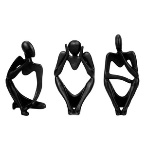 Modern Sculpture Abstract Human Figurine Tabletop Statue Desktop <b>Decor</b> for Living Room Office - Product Image 1