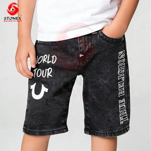 Men's Distressed Snow Wash Denim Shorts Mid Waist Ripped Cotton Streetwear Summer Casual Shorts - Product Image 1