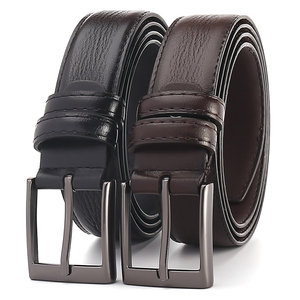 Ceinture en cuir de vachette vintage écologique personnalisée avec boucle coulissante automatique en cuivre pour hommes, vente en gros sur mesure - Product Image 3