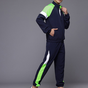 Best Fashionable Winter Streetwear Solid Custom Men Tracksuits-OEM Breathable 100% Cotton Sportswear Gym Set - Product Image 4
