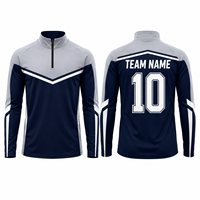 Camiseta de Entrenamiento de Fútbol para Niños, Personalizada, con Cierre de Cremallera de un Cuarto, Manga Corta, Transpirable, de Secado Rápido, Proveedor OEM