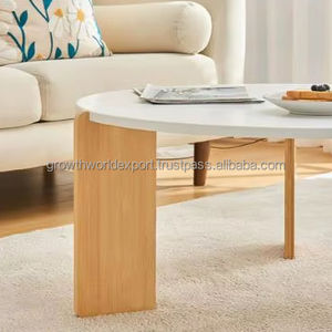Affordable <b>Round</b> <b>Coffee</b> <b>Table</b> Set of Modern <b>Marble</b> Top Wooden Accent <b>Table</b> for Living Room Best Price Modern <b>Round</b> <b>Coffee</b> <b>Table</b> - Product Image 4