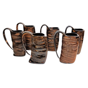 แตรควายแท้ทำมือทนทานเป็นมิตรต่อสิ่งแวดล้อมโคมไฟเกลือแกะสลักแบบไวกิ้งใช้งานได้นานสินค้าขายต่อสไตล์ความรัก - Product Image 1