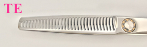 Ciseaux de coiffure professionnels JA10TE 6,0 pouces pour effilage et coupe, manche symétrique doublement équilibré, 30 dents, 25 %, 30 %, 35 % de volume - Product Image 1