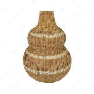 Jarrón Floral de Bambú y Ratán Hecho a Mano, Ecológico, Estilo Art Deco, de Vietrustic Vietnam, para Plantas de Mesa y Decoración del Hogar - Product Image 3