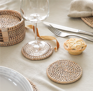 Luxury Rattan Coaster Best Quality Design <b>Round</b> <b>Mats</b> & Pad Eco-Friendly Reusable Table Decoration - Product Image 5