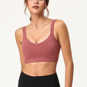Breathable <b>Women's</b> High Support Sport Bra with Custom Logo Front Position Private Label Spandex/Cotton Latest Fashion Design - Product Image 1