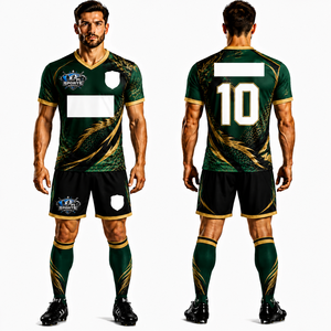 Uniformes de Fútbol Modernos al por Mayor, Camisetas de Fútbol de Poliéster, Camisetas de Entrenamiento de Manga Corta, Uniformes Deportivos para Equipos - Product Image 1