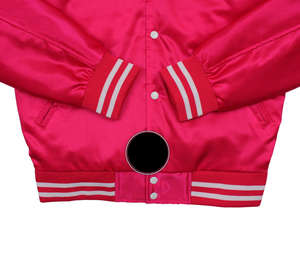 Chaqueta Bomber Varsity Personalizada de Nuevo Estilo, Bordado Personalizado con Nombre y Número, Logotipo Frontal, Impermeable, Resistente al Viento, de Seda, Unisex - Product Image 4