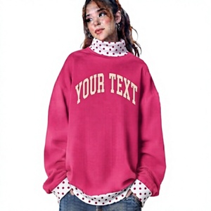 Sweatshirts Manufacturer Custom Applique Patches & Printed Heavyweight Casual Neckline Drop Shoulder Oversized Sweatshirt OEM - Product Image 4