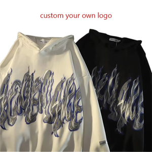 เสื้อฮู้ดดี้คุณภาพสูง ราคาถูก สั่งทำได้ พิมพ์ลายพัฟฟ์ ออกแบบเองได้ ผลิตตามแบบ OEM เสื้อกันหนาวผู้ชาย ผ้าฝ้าย 100% สกรีนโลโก้ตามสั่ง เสื้อฮู้ดดี้แบบสวมหัว - Product Image 3