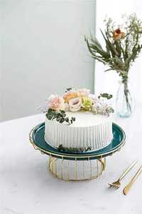 Soporte de Exhibición para Pasteles de Metal Dorado, Diseño Clásico Moderno, para Fiestas, Bodas, Aniversarios, Hecho a Mano, Redondo y Alto - Product Image 4