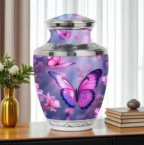 Butterfly Cremation Urn Blue and Yellow Monarch Urn for Ashes Elegant <b>Memorial</b> Urn for Adults Beautiful Funeral <b>Keepsake</b> Urn <b>Box</b> - Product Image 5