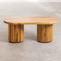 Table basse en bois Vandana Grand Hexa Oval (bois massif)