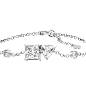 Bracelet à fermoir homard REYES en diamant de laboratoire CVD pour femme, or blanc 14 carats plaqué rhodium, bijoux fins, cadeau d'anniversaire - Product Image 4