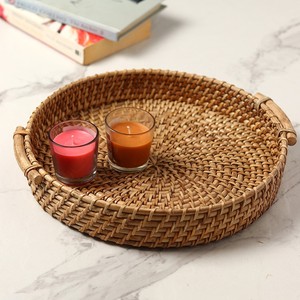 Plateaux ronds en rotin pour fruits, 20 pièces, de qualité supérieure, à bas prix, présentoirs, plateaux de service avec poignées - Product Image 3