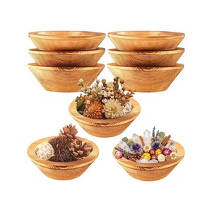 Recipientes de madera natural para velas al por mayor, cuencos de madera para velas, tarros vacíos para hacer velas, artesanía al por mayor - Product Image 1