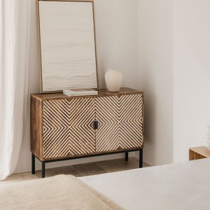 Buffet Vandana Grand Prime 105x35 cm en bois de manguier Alembe - Product Image 1